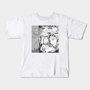 DISHEVELED SHE B/W Kids T-Shirt